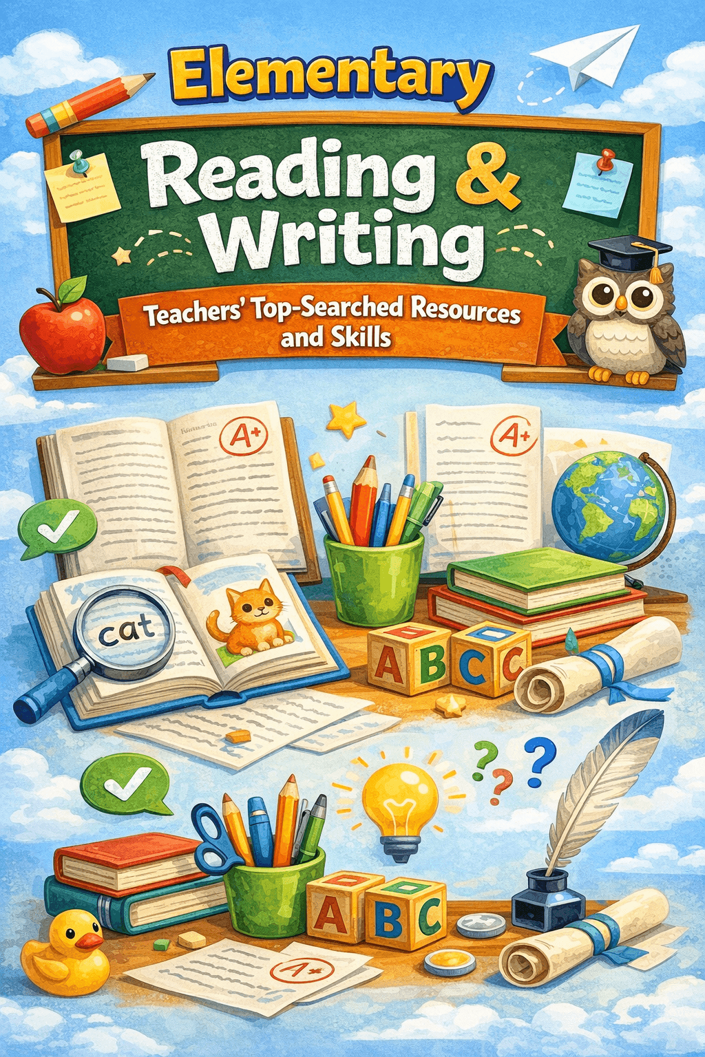 Elementary reading and writing teachers top-searched resources and skills